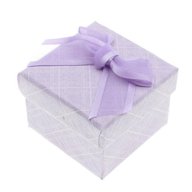 

Коробочка для украшений под кольцо или серьги сиреневая, Сиреневый