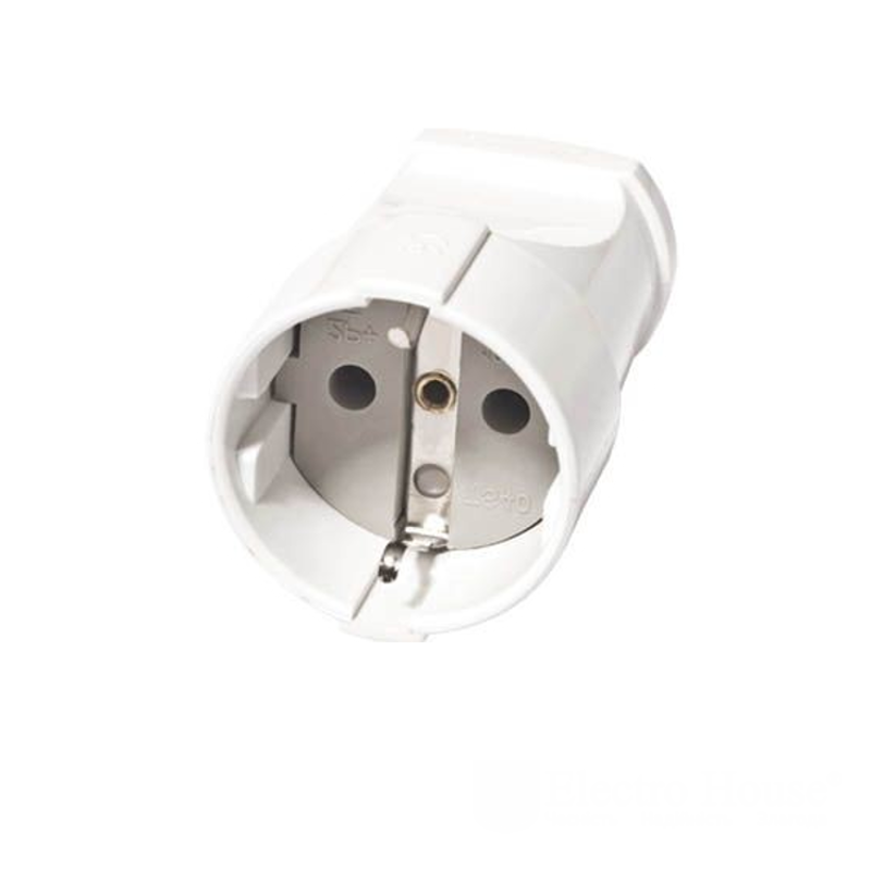 

Штепсельное гнездо прямое белое с заземле Garant EH-2228