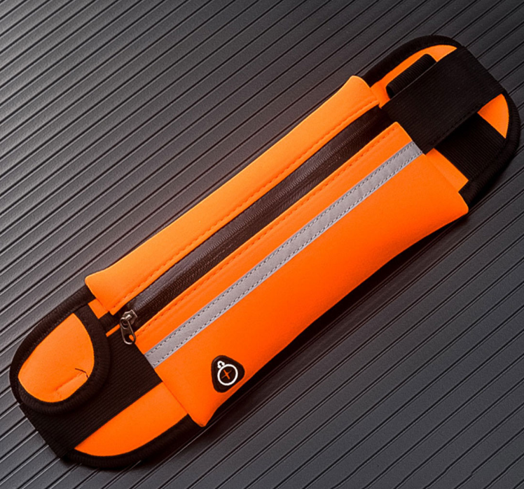 

Поясная сумка для бега Спортивная сумка ремень на пояс для зала Чехол для телефона, ключей, бутылки Оранжевый