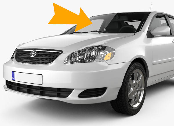 

Лобовое стекло на Toyota Corolla E120 \ Лобовое стекло Тойота Королла (2000-2007)