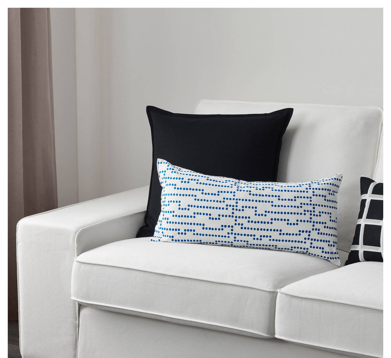 

АВСИКТЛИГ Подушка, голубой/белый, 30x60 см, 40345811 ИКЕА, IKEA, AVSIKTLIG