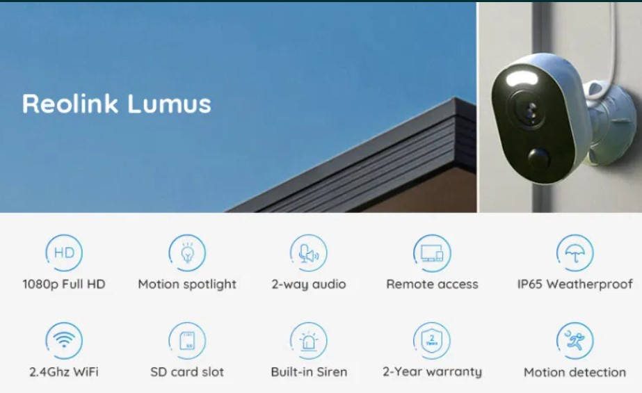 

Reolink Lumus уличная IP WiFi камера, наружная