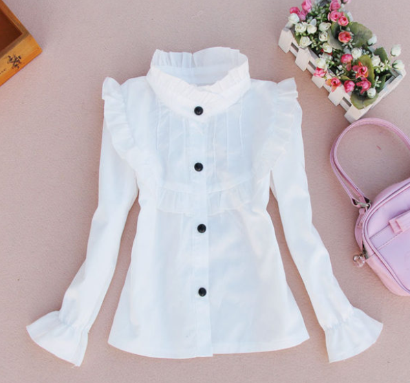 

Блузка белая для девочки на Р-122, Белый