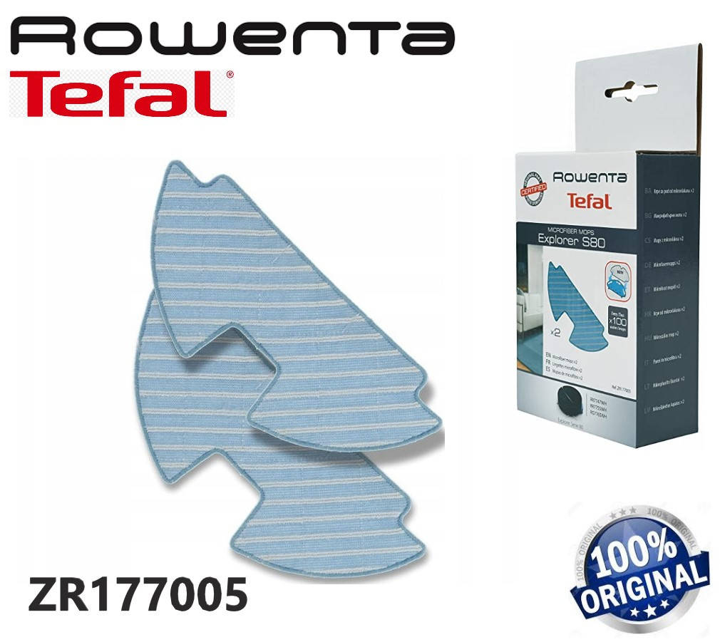 

Салфетки из микрофибры для робота-пылесоса Rowenta 2 шт. Оригинал. Код ZR177005