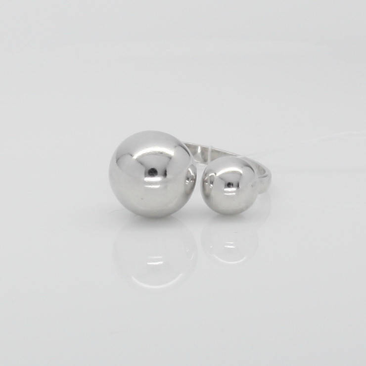 

Кольцо серебряное "Шар-2" родированное