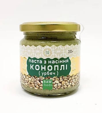 

Паста из ядер семян конопли (урбеч), 200 г Эколия