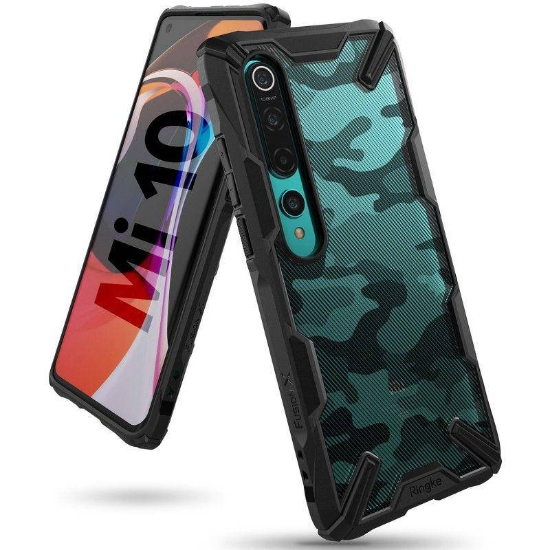 

Чехол Ringke Fusion X Desing Xiaomi Mi 10, Mi 10 Pro Camo Black (RCX4854), Черный