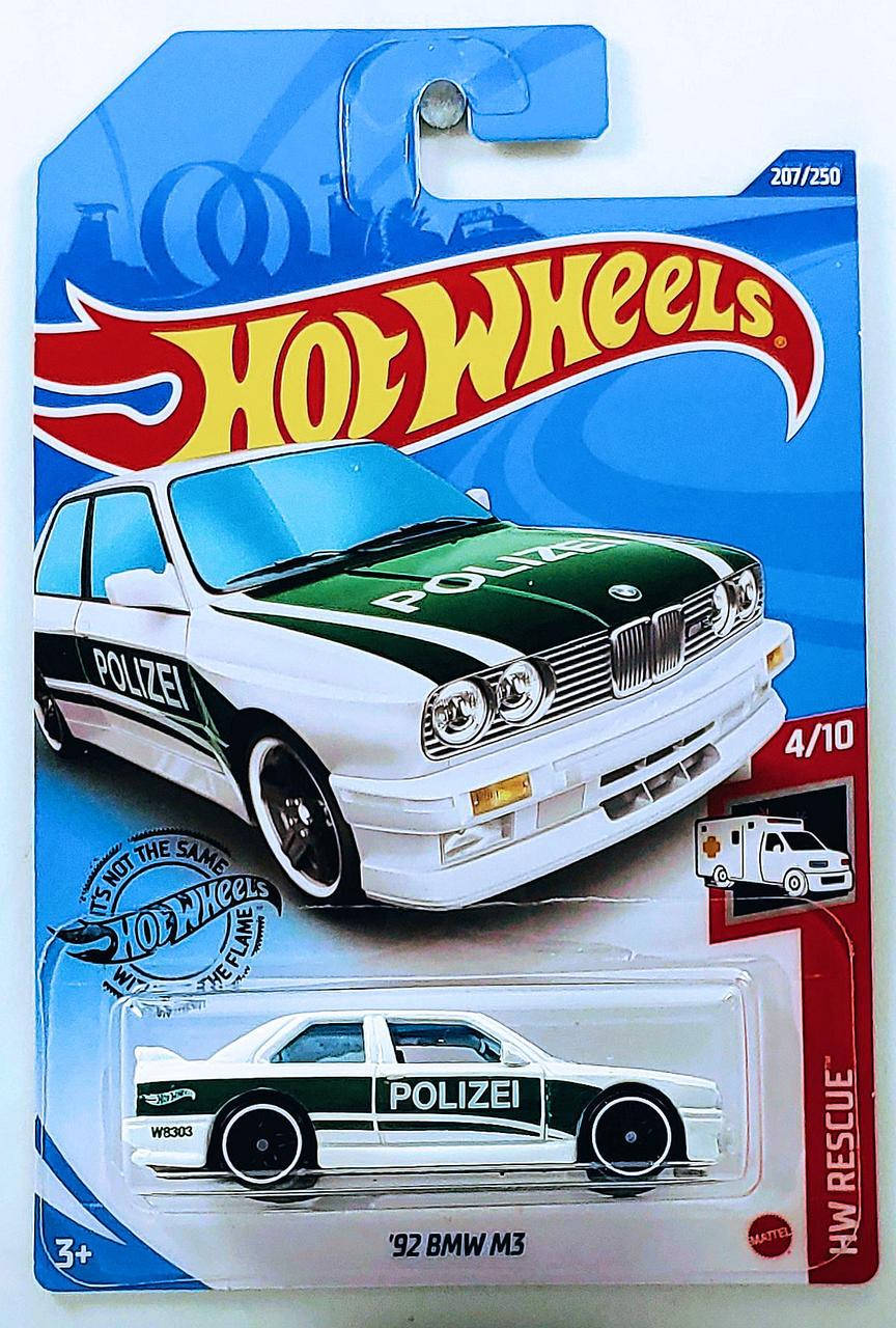 

Машинка Hot Wheels - '92 BMW M3 - 2020 Rescue (#207) - GHC61. Mattel Оригинал