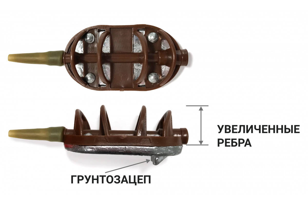 

Кормушка Fanatik Флэт с грунтозацепом 60г