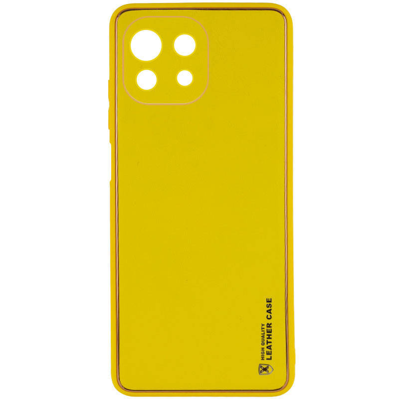 

Кожаный Чехол для Xiaomi Mi 11 Lite (Желтый / Yellow)