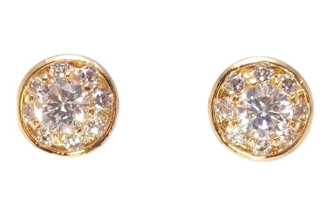 

Серьги Xuping Позолота 18K гвоздики (пусеты) "Мерцание" ø 9мм