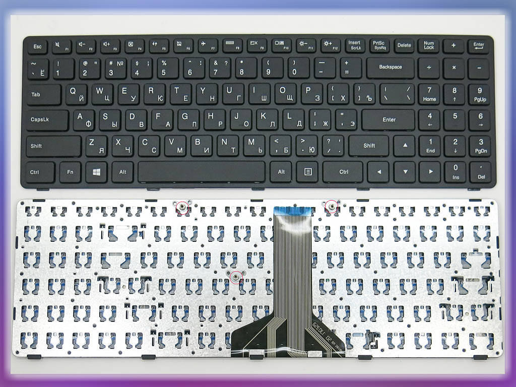 

Клавиатура для LENOVO IdeaPad 100-15IBD, B50-50 (RU Black )., Черный