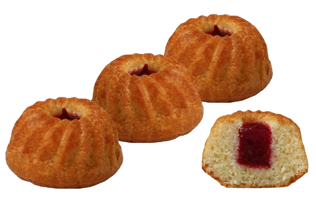 

Пирожное бисквитные Мафины с начинкой с кусочками вишни 1,5кг ТМ Enjoy