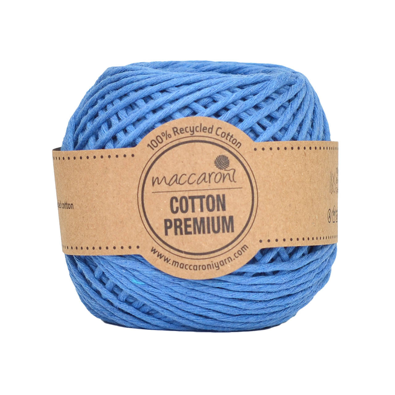 

Хлопковый шнур Maccaroni Cotton Premium 2 mm Небесный