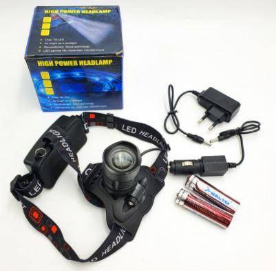 

Мощный фонарь налобный аккумуляторный 6989, Черный