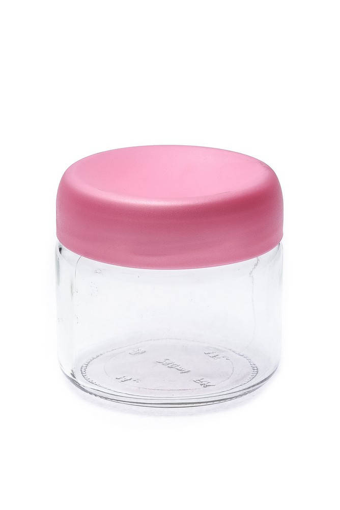

Банка стеклянная 330 мл с пластиковой розовой крышкой для сыпучих Велюр Everglass, Розовый