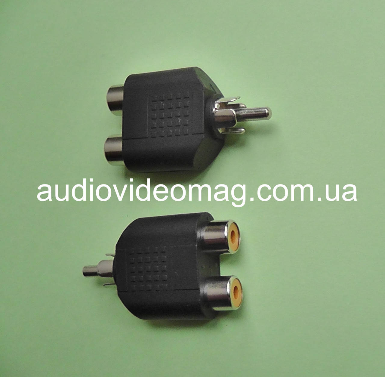 

Переходник разветвитель Штекер RCA на 2 гнезда RCA, Черный