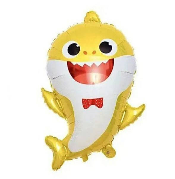 

Фольгированный шар большая фигура Акулёнок бабушка Shark baby 49х67см Китай, Желтый