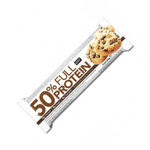 

Батончик QNT 50% Full Protein Bar, 50 грамм Шоколадное печенье