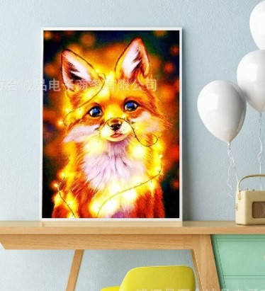 

Алмазная мозаика "Лисенок", картина стразами. Блестящая. 30*40 см