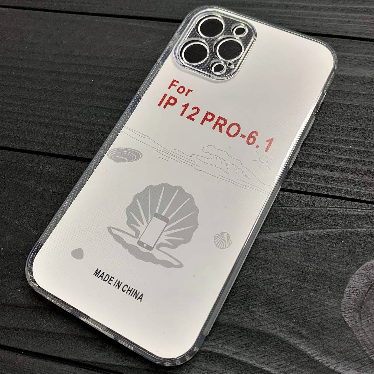 

Силиконовый прозрачный чехол для iPhone 12 Pro с защитой камеры (бампер)