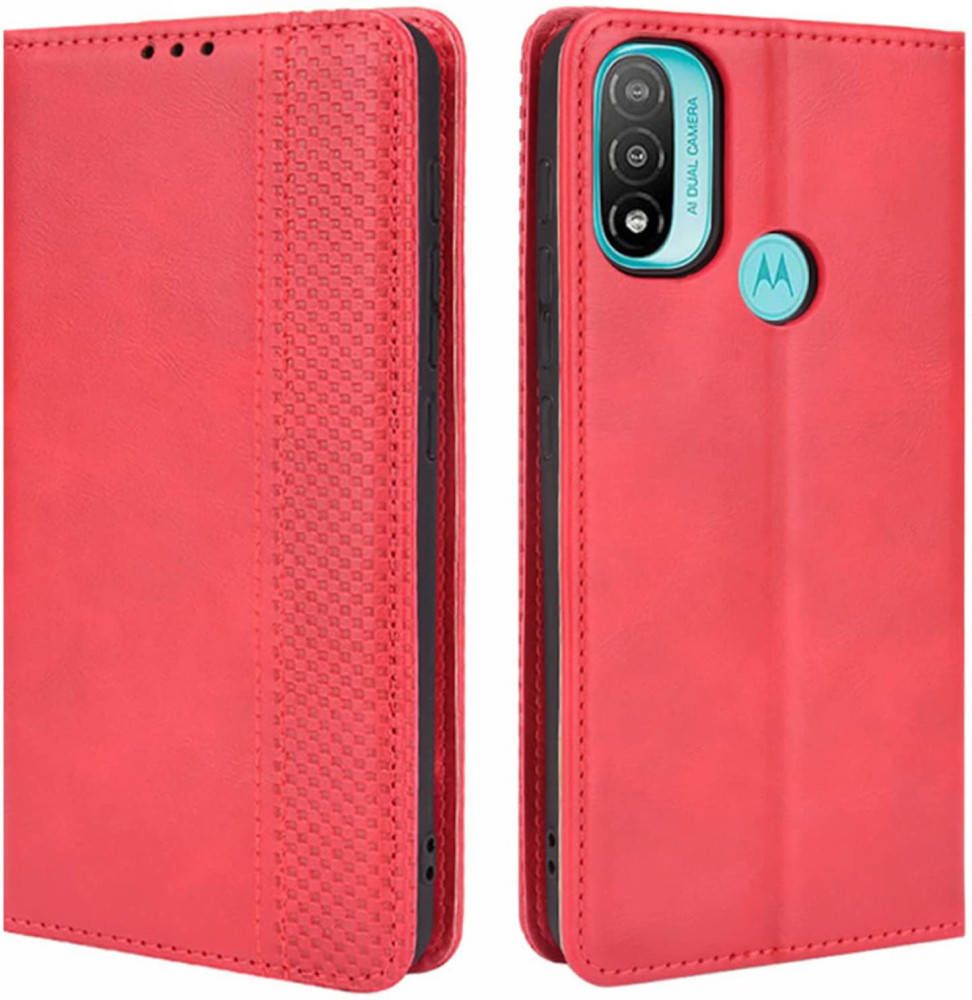 

Чехол книжка RetroLine Motorola E20 (Моторола Мото Е20), Красный
