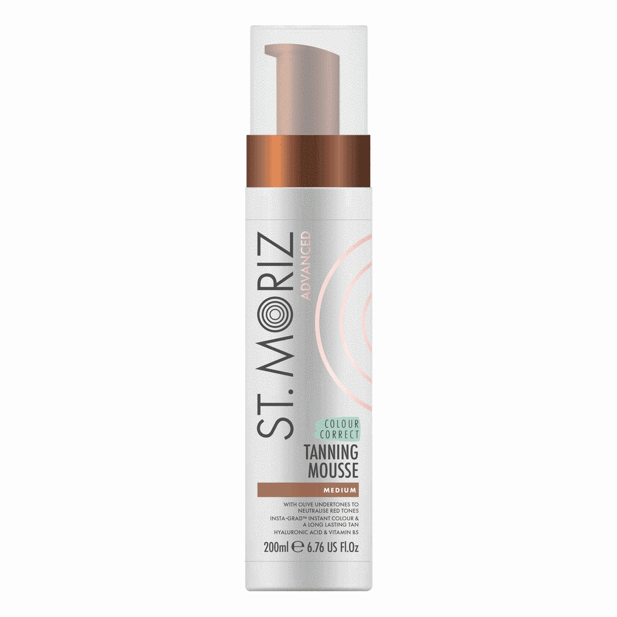 

Автобронзат-мусс для средней кожи St Moriz Advanced Colour Correcting Mousse Medium, 200 мл