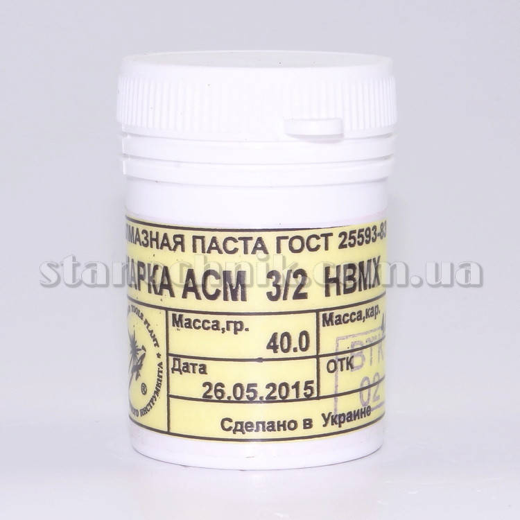 

Паста алмазная для стекла АСМ 3/2 НВМХ 40 г