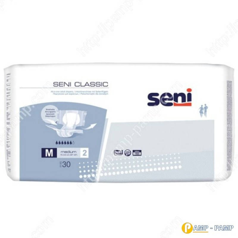 

Подгузники для взрослых SENI CLASSIC medium 30 шт