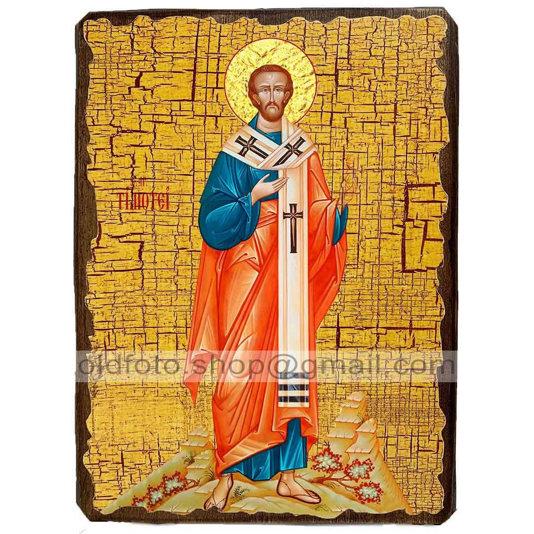 

Икона Тимофей Ефесский, Апостол Епископ ,икона на дереве 130х170 мм