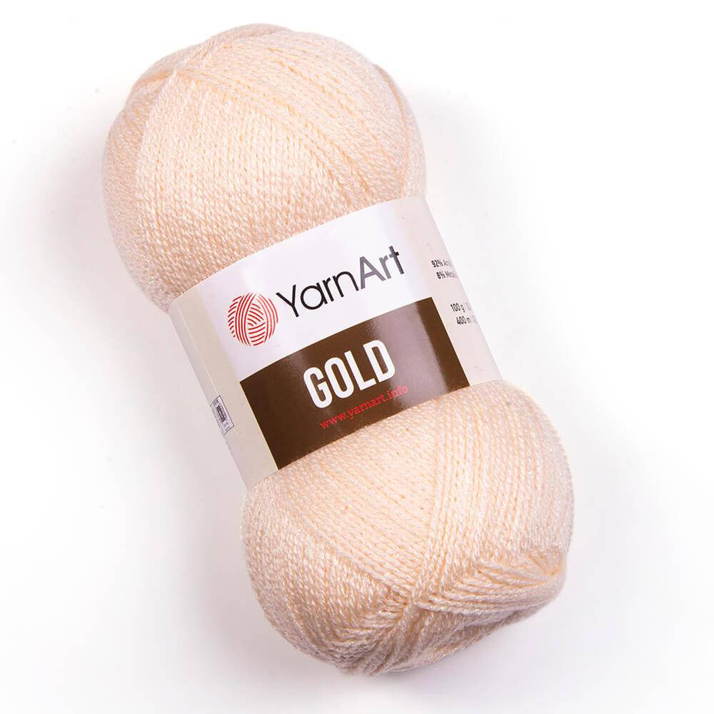 

YarnArt Gold (ЯрнАрт Голд) № 9854 персиковый (Пряжа люрексом, нитки для вязания)