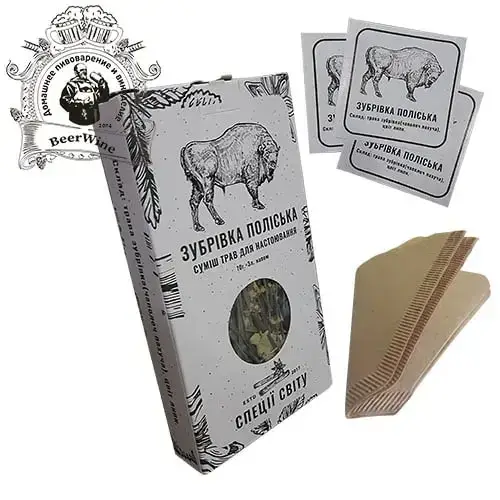 

Набор для настаивания Зубровка. Специи для настойки + фильтры + этикетка. Украина