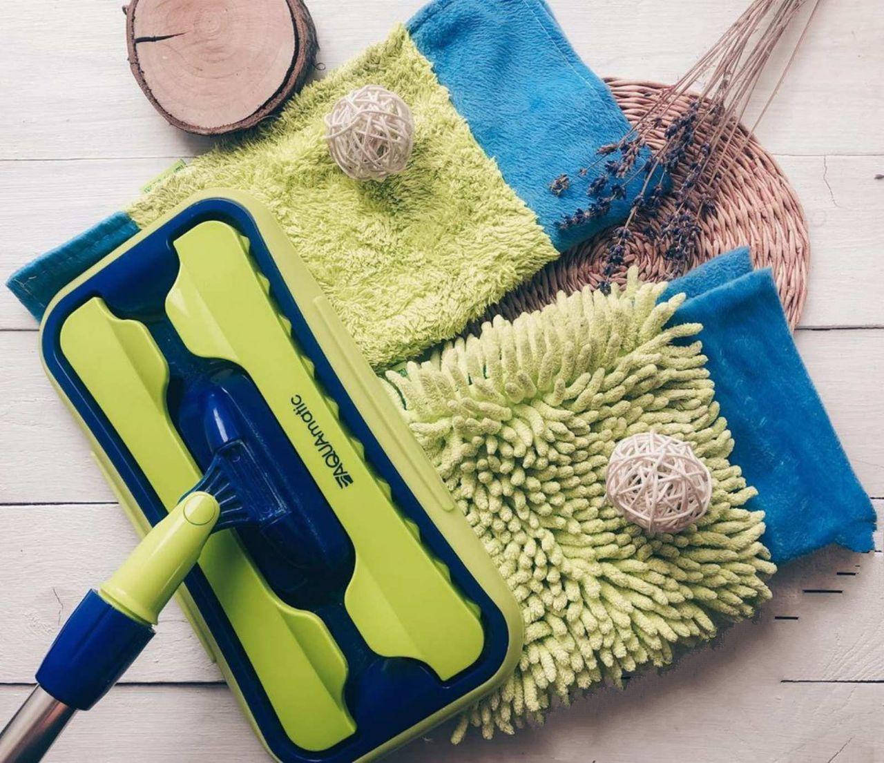 

Универсальная швабра гринвей для уборки с двумя насадками AQUAMATIC MOP