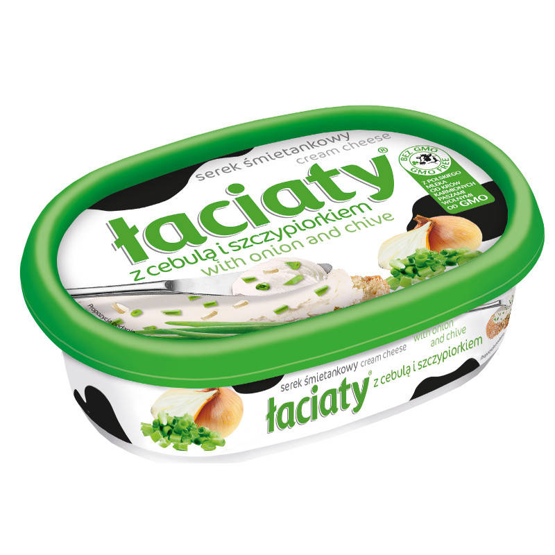 

Крем-сыр "Laciaty" С зелёным луком фасовка 0.135 kg