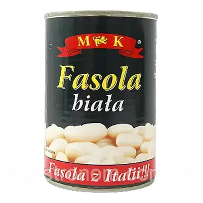

Фасоль белая консервированная M&K Fasola Biala 400 г Польша