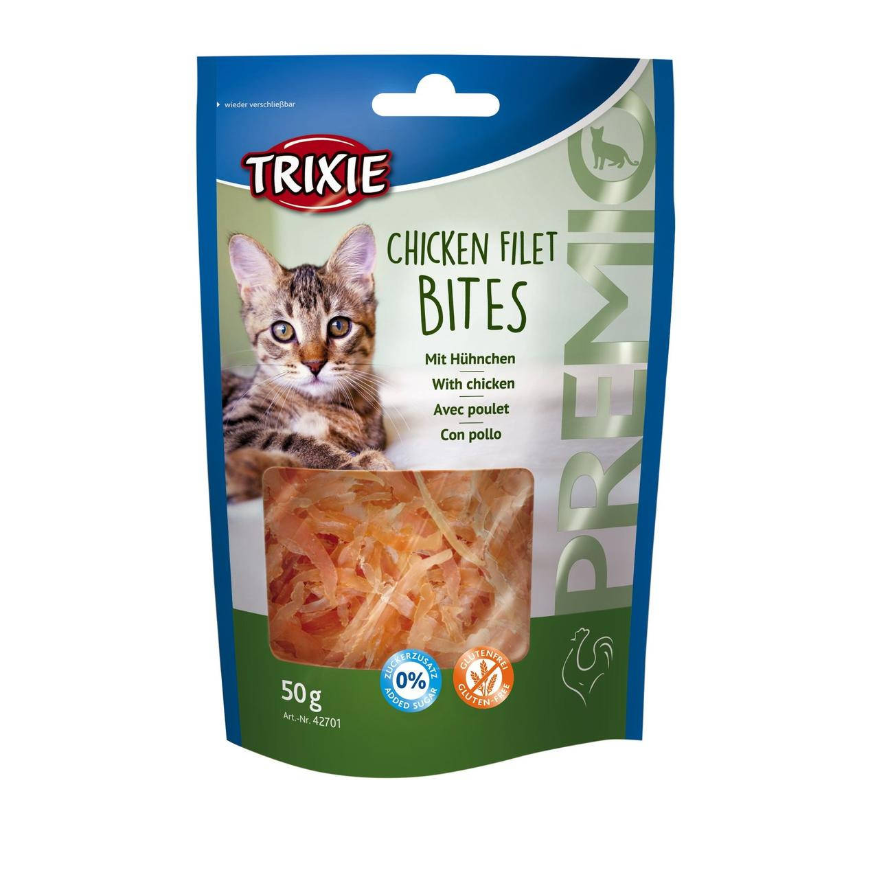 

Лакомство для котов Trixie PREMIO Chicken Filet Bites с курицей 50 гр