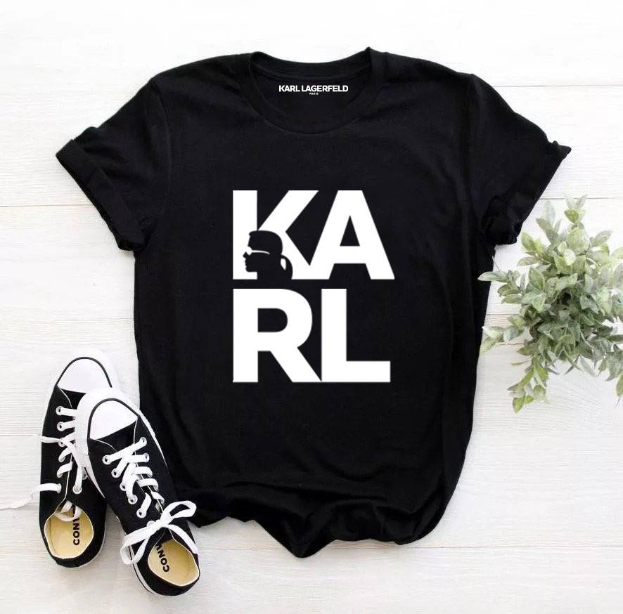 

Мужская футболка Karl Lagerfeld чёрная карл лагерфельд