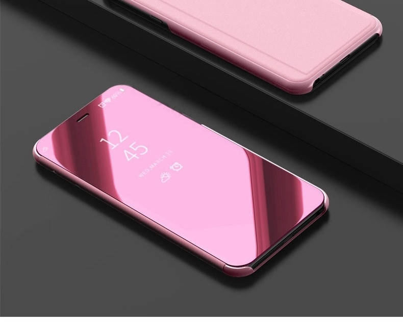 

Чехол Mirror для Xiaomi Mi 8 Lite книжка зеркальный Clear View Pink, Розовый
