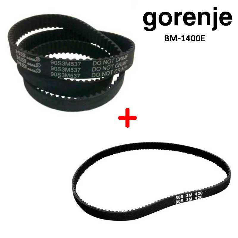

Ремень для хлебопечки Gorenje BM1400E (Комплект длинный и короткий)