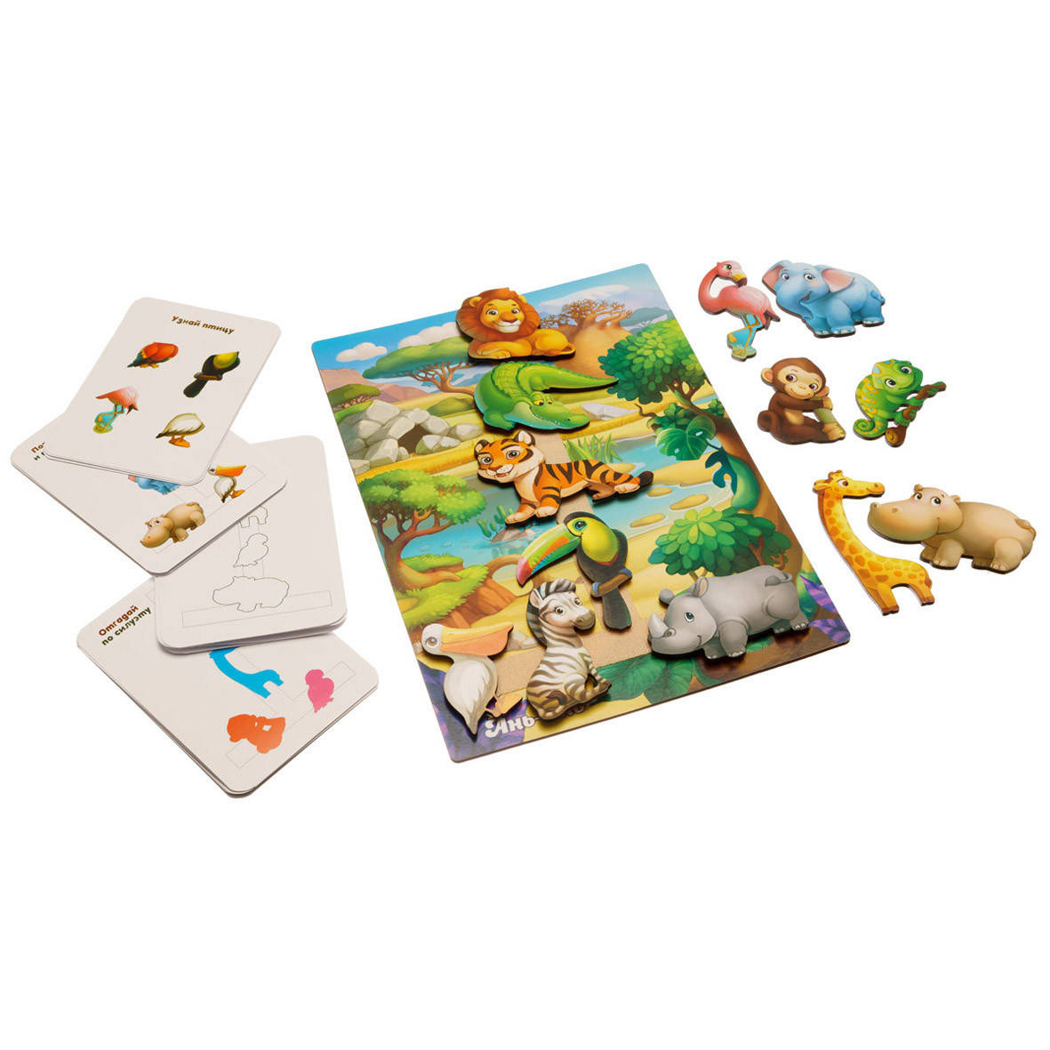 

Игра с карточками: Повтори по схеме - Африка