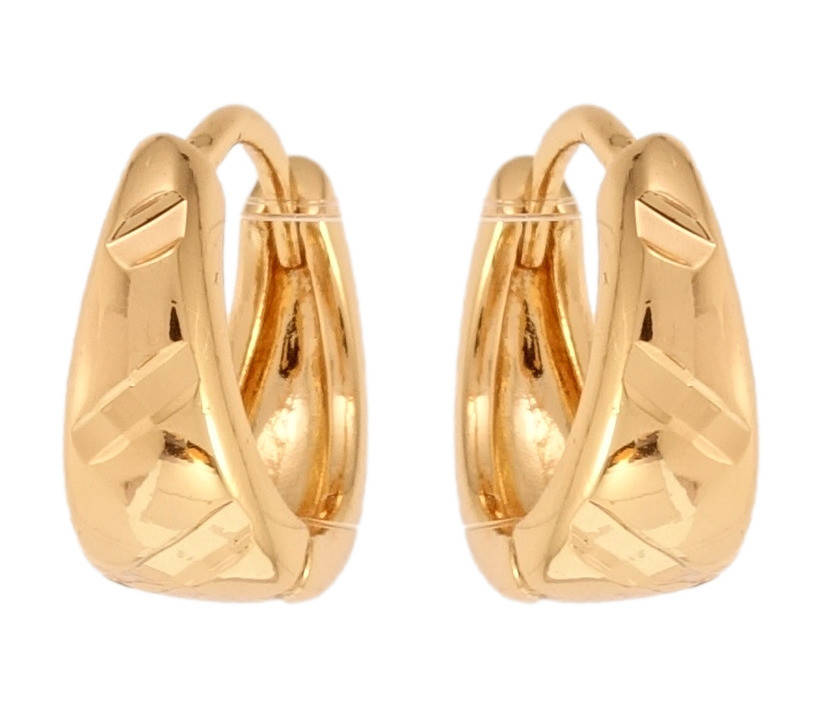 

Серьги Xuping Позолота 18K колечки "Декоративный узор насечками"