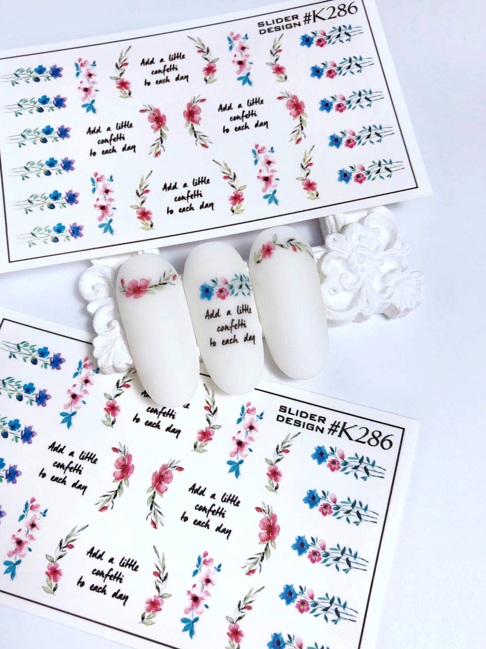 

Слайдер-дизайн SLIDIZ водная наклейка для ногтей Цветы