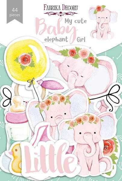 

Висічки - My cute Baby elephant girl - Fabrika Decoru - 44 шт.