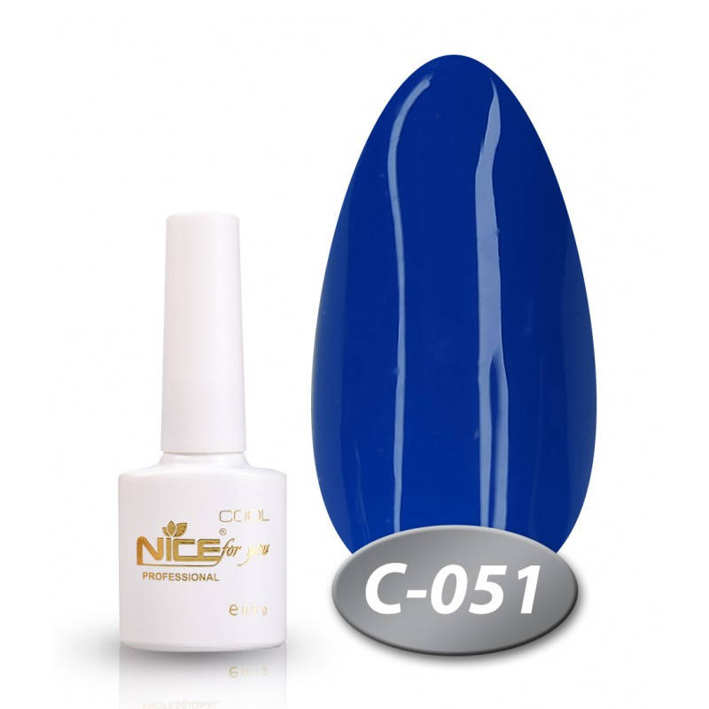 

Гель-лак Nice for you Cool C-051 ярко синий 8,5 мл