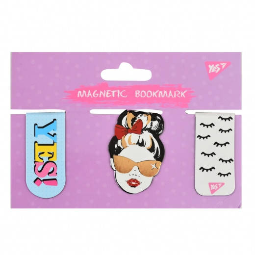 

Закладки магнитные YES "Fashion", фольга, 3шт
