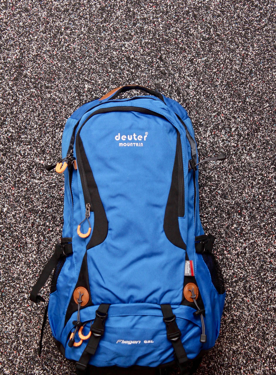 

Туристический дорожный рюкзак Deuter Fliegen 65L с металлическим каркасом (без дождевика), Голубой
