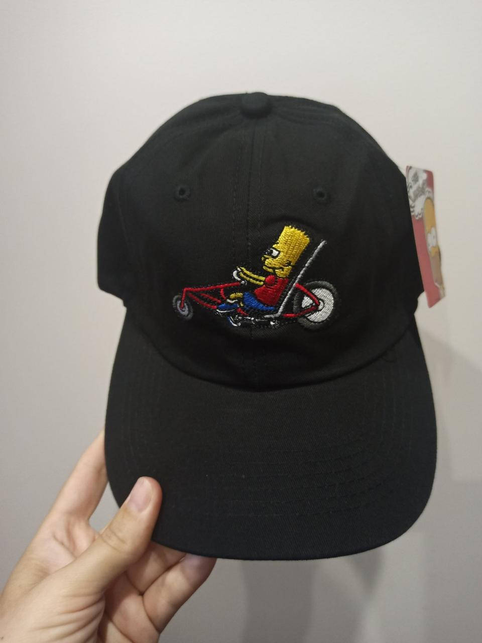 

Кепка Бейсболка Bart Simpson Барт Симпсон Велосипед Черная, Черный