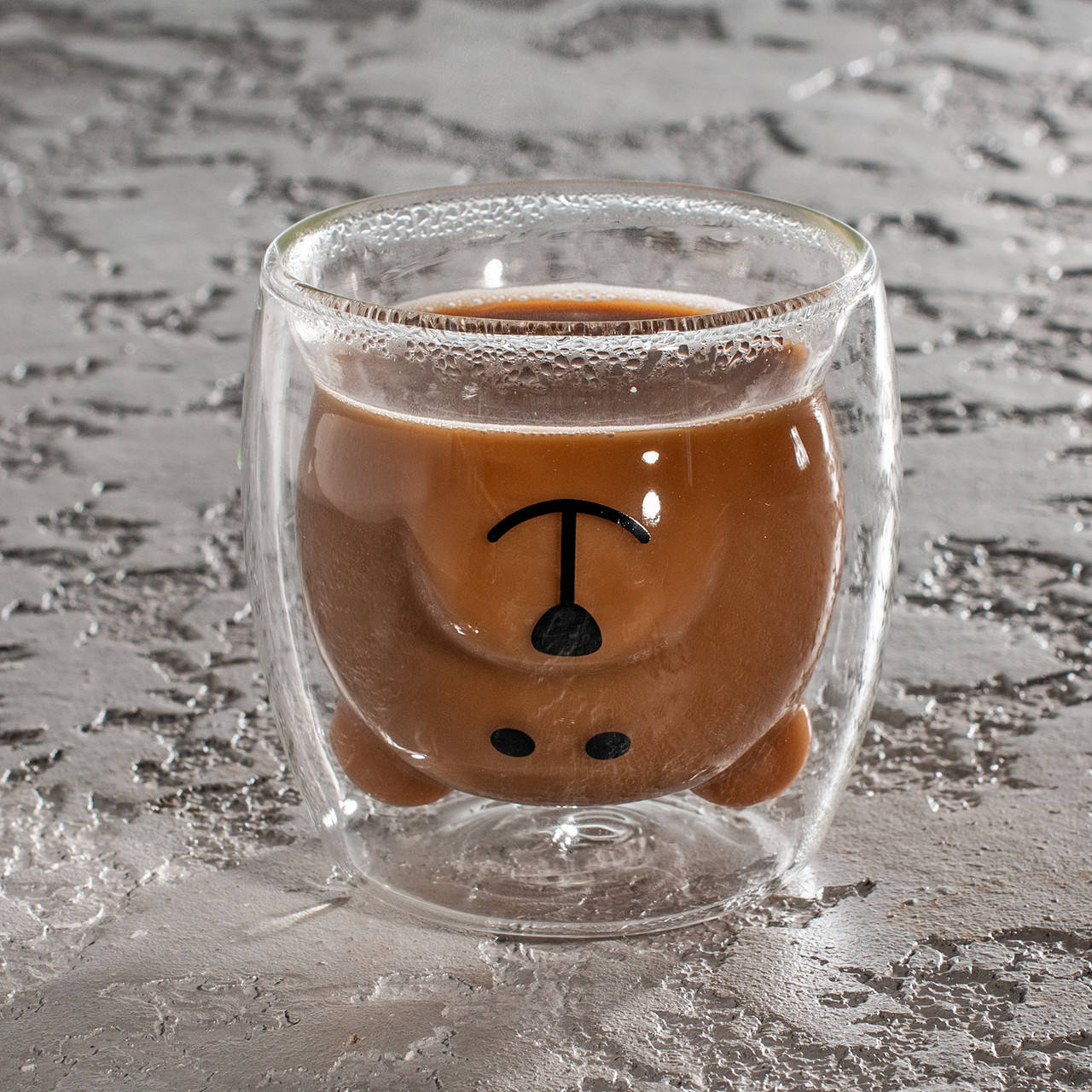 

Склянка з подвійною стінкою "Teady bear" 300 мл., Прозрачный