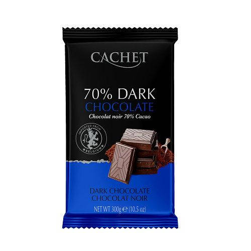 

Шоколад черный Cachet Extra Dark Chocolate 70% 300г