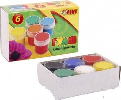

Гуаш 6кол. "TIKI" в карт.уп. (60 мл) 50403-ТК УК